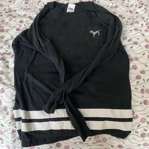 Victoria's secret black pink long sleeve shirt